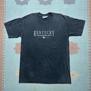 Vintage graphic t shirt Kentucky the bluegrass state horse embroidered USA XL